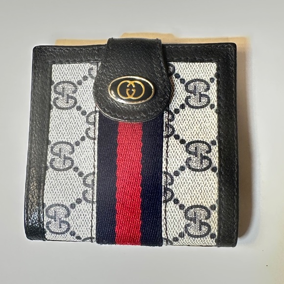 Gucci Mans wallet Sherry Line Vintage Anniversary edition 
Compact 4x4 wallet - Picture 2 of 15